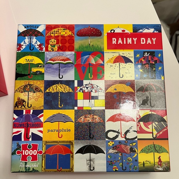 Re-Marks 1000 Piece Rainy Day Umbrella Jigsaw Puzzle 19.25" x 26.75" - Picture 2 of 11